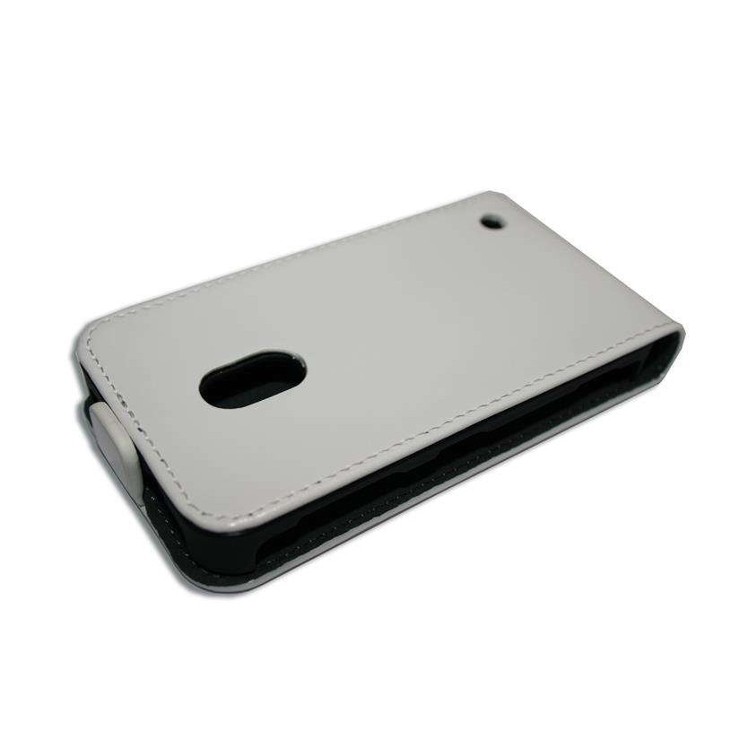 Husa Nokia Lumia 620 din Piele ECO model SLIM Culoare Alba