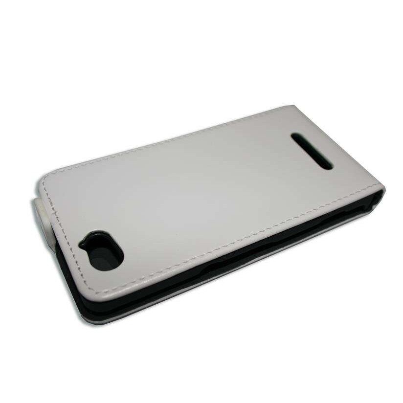 Husa Sony Ericsson Xperia M din Piele ECO Culoare Alba model SLIM