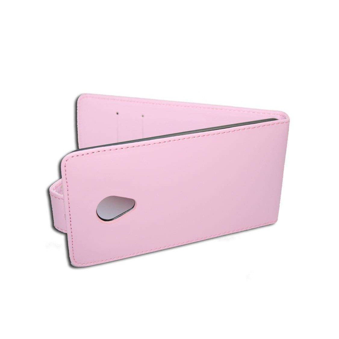 Husa HTC Desire 700 model FLIP din Piele ECO roz