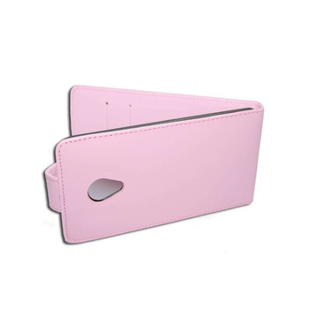 Husa HTC Desire 700 model FLIP din Piele ECO roz Husa HTC Desire 700 model FLIP din Piele ECO roz