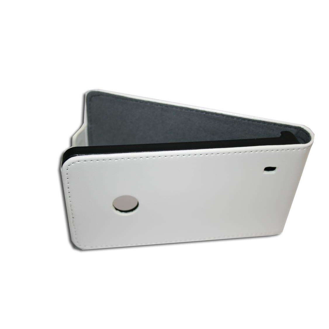 Husa Nokia Lumia 520 - piele ECO SLIM alba