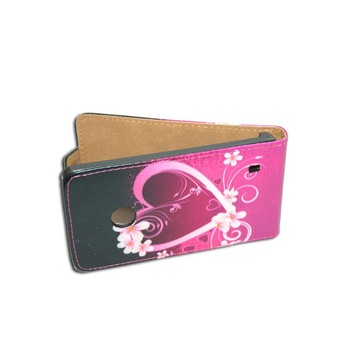 Husa Nokia Lumia 520 model BEST SLIM din Piele ECO neagra cu inimi Husa Nokia Lumia 520 model BEST SLIM din Piele ECO neagra cu inimi