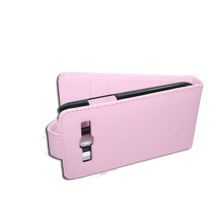 Кейс Съвместим с модел Samsung Galaxy Core Plus G3500 FLIP от розова ECO кожа