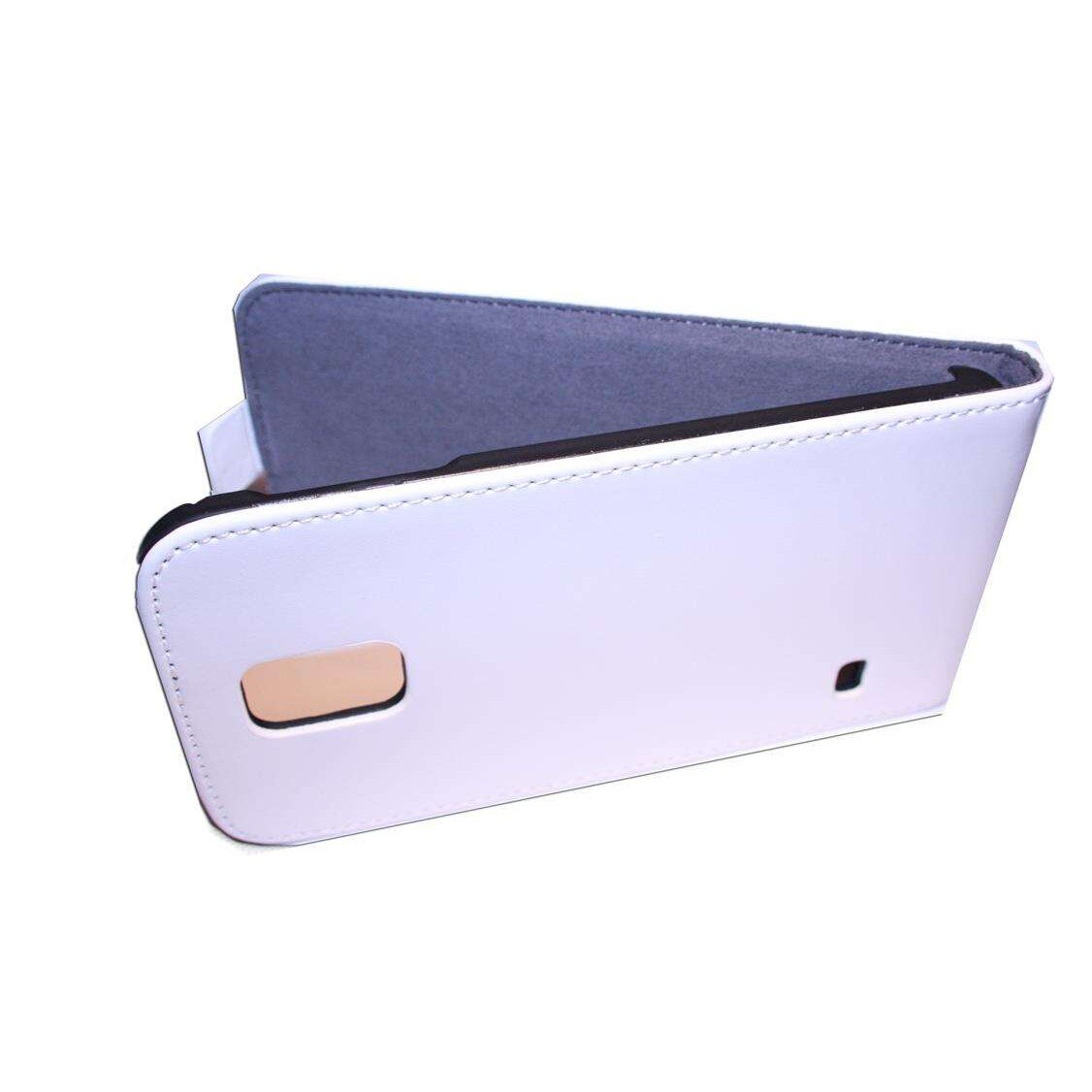 Husa Samsung Galaxy S5 G900 model SLIM din Piele ECO Alba