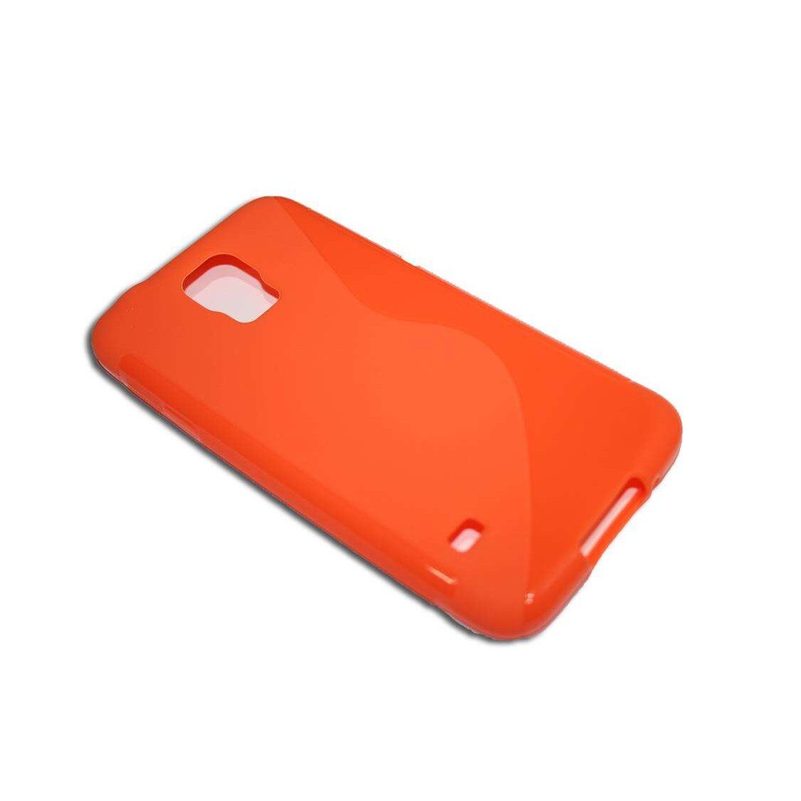 Husa Samsung Galaxy S5 G900 din Silicon Model S Line Culoare portocaliu