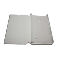 Husa Nokia Lumia 520 din Piele ECO alba model Carte