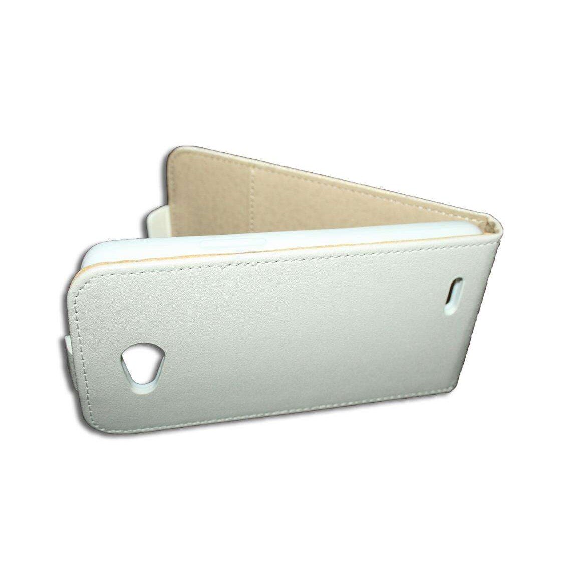Husa LG Optimus L90 D405N din Piele ECO POCKET SLIM Culoare alba