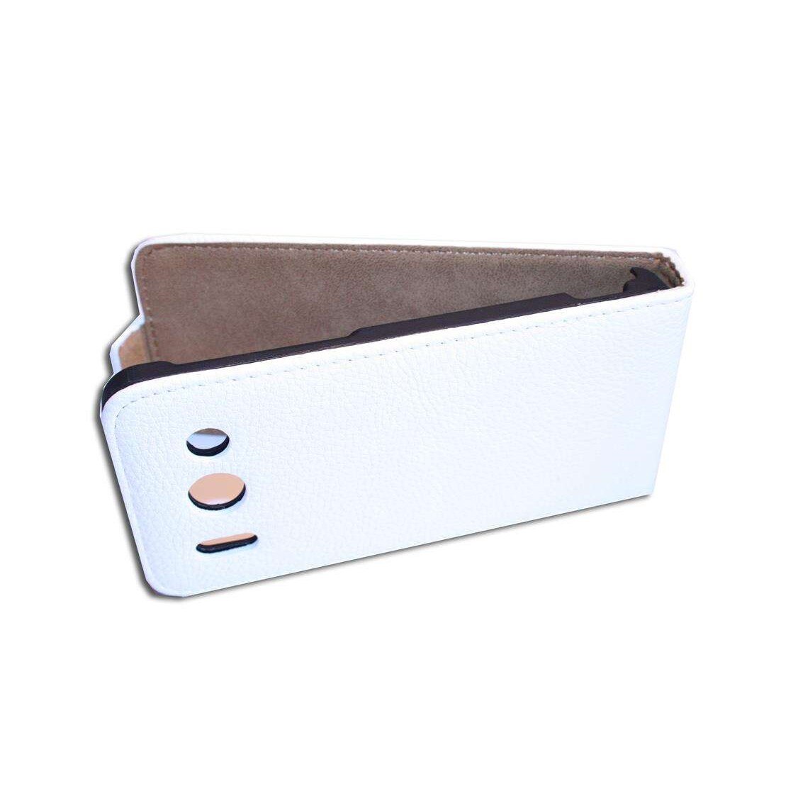 Husa piele ECO flip Nokia Lumia 510 alba