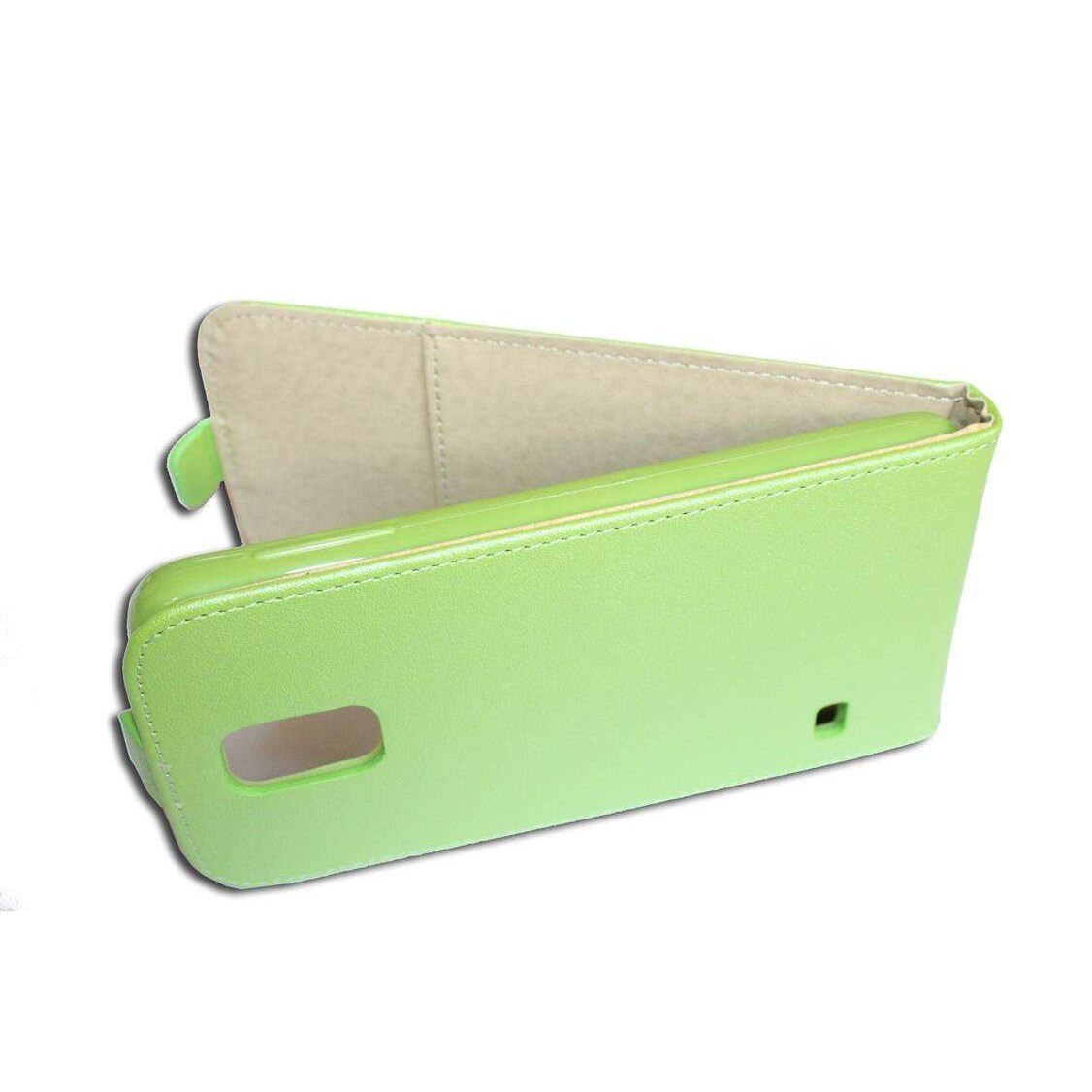 Husa Samsung Galaxy S5 G900 model SLIM POCKET din Piele ECO Verde