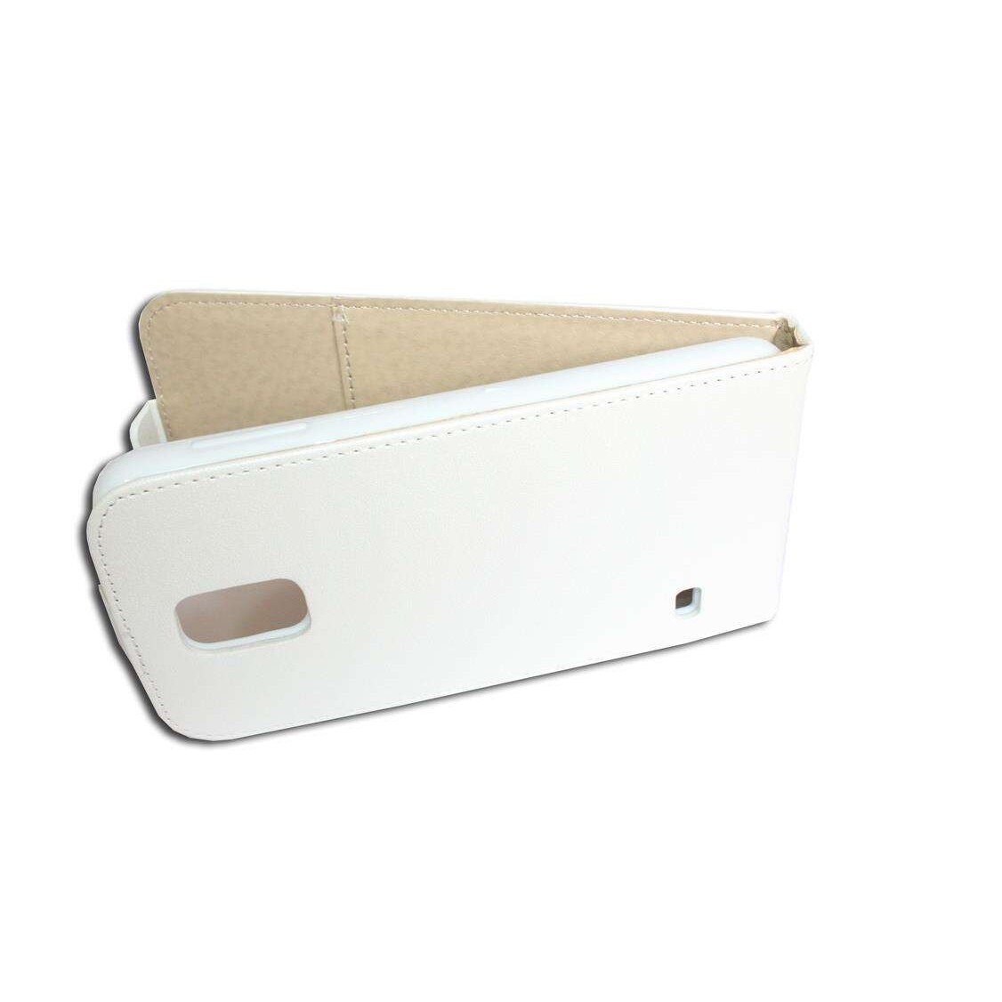 Husa Samsung Galaxy S5 G900 model SLIM POCKET din Piele ECO Alba