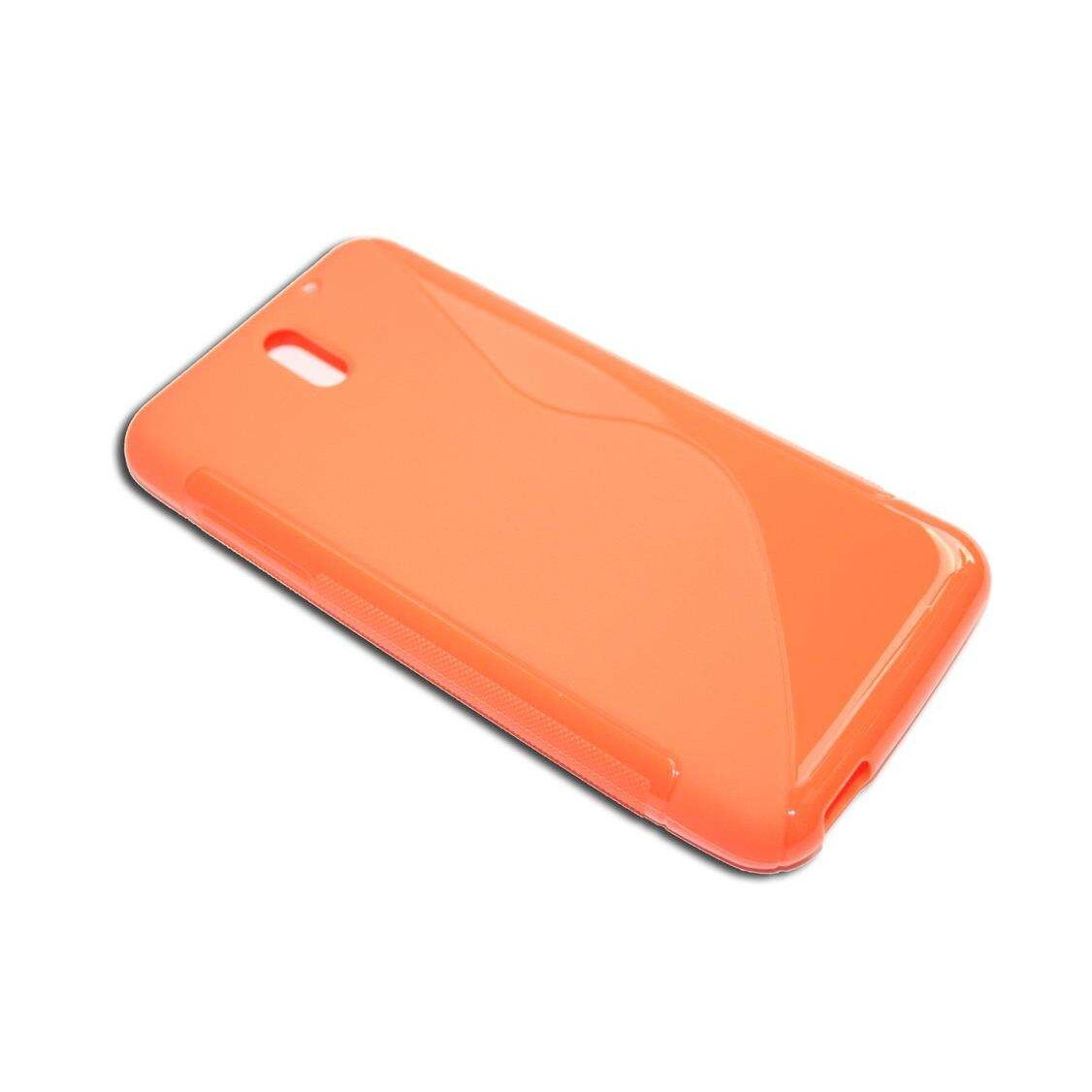 Husa HTC Desire 610 S Line din Silicon de Culoare Portocalie