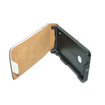 Husa Nokia Lumia 520 model BEST SLIM din Piele ECO alba cu fluturi Husa Nokia Lumia 520 model BEST SLIM din Piele ECO alba cu fluturi