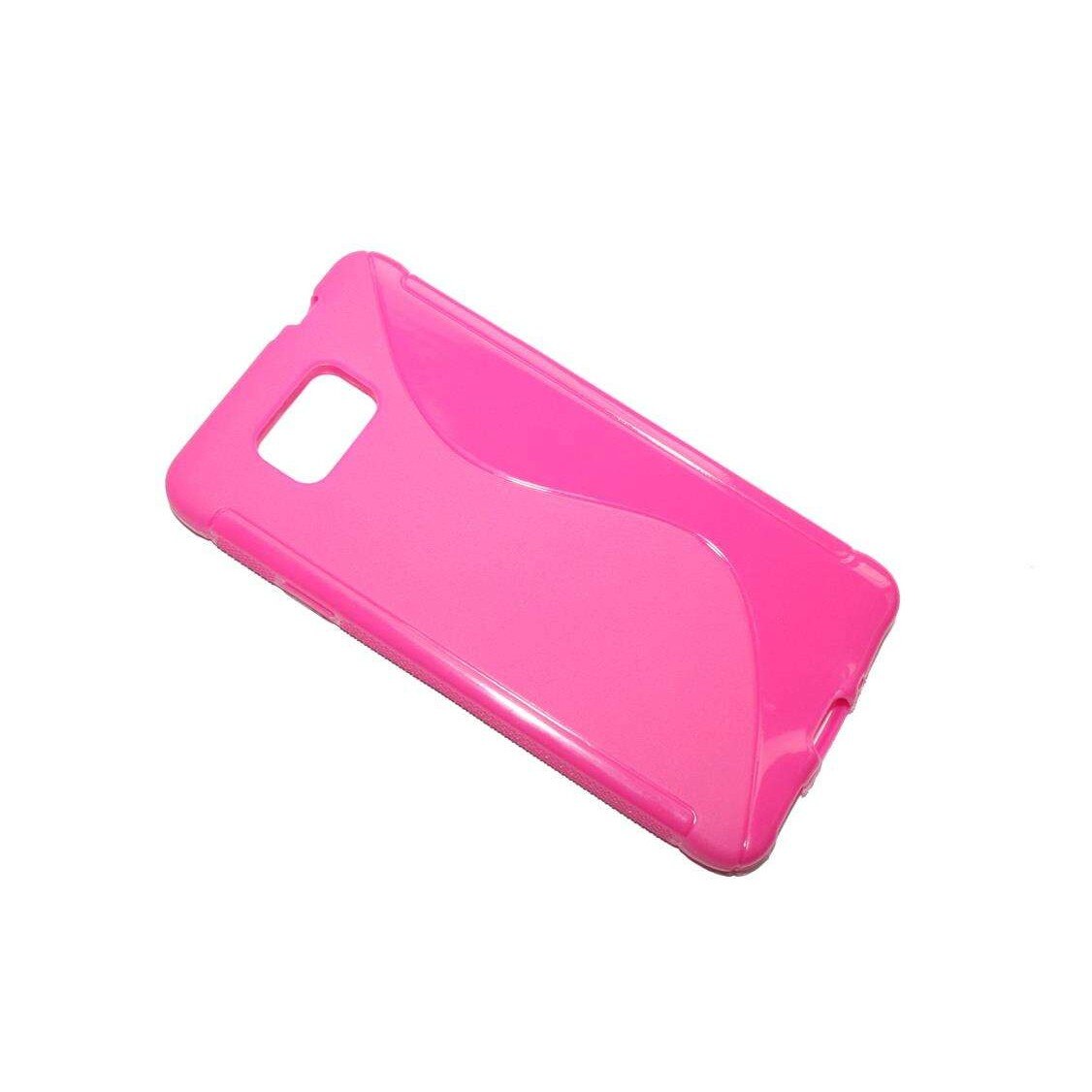 Husa Samsung Galaxy Alpha G850 din Silicon Model S Line Culoare roz