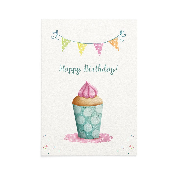 Felicitare Sweet Birthday, Zizula Cards, Multicolor, 105 x 150 mm