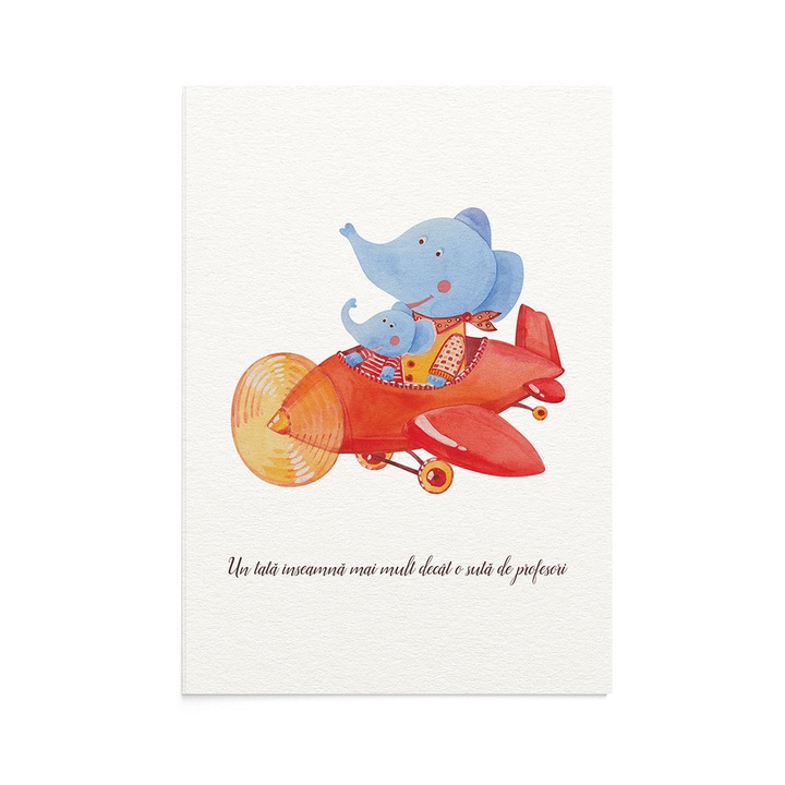 Felicitare Father Elephant, Zizula Cards, Multicolor, 105 x 150 mm