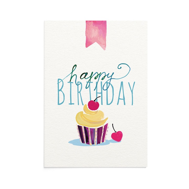 Felicitare Cherry on Top, Zizula Cards, Multicolor, 105 x 150 mm