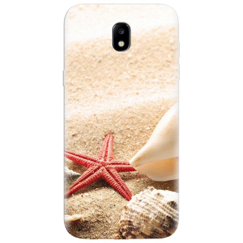 Husa silicon pentru Samsung Galaxy A7 2017, Beach Shells And Starfish
