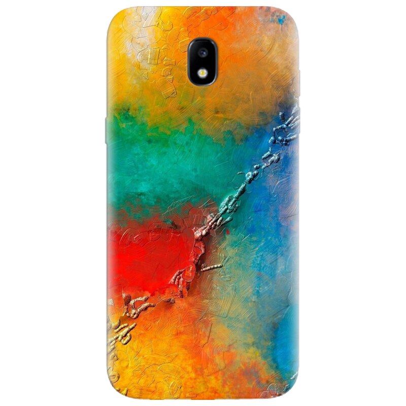 Husa silicon pentru Samsung Galaxy A7 2017, Colorful Wall Paint Texture