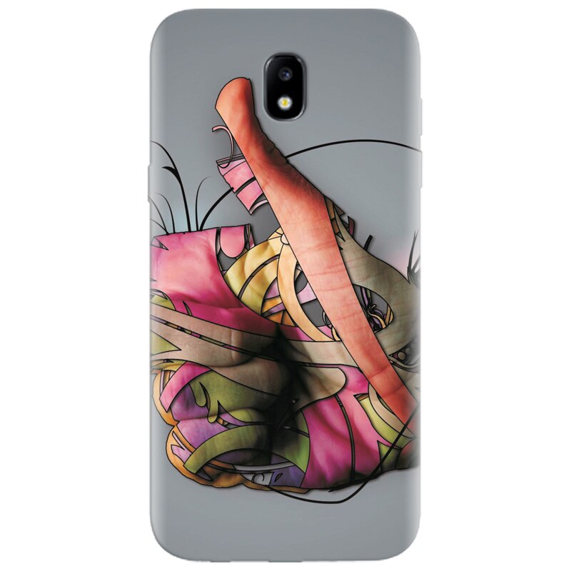Husa silicon pentru Samsung Galaxy A7 2017, Beautiful Hand Art