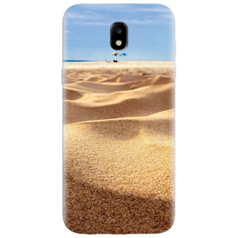 Husa silicon pentru Samsung Galaxy A7 2017, Beach Sand Closeup Holiday