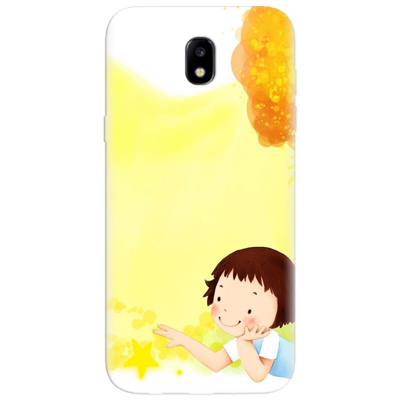 Husa silicon pentru Samsung Galaxy A7 2017, Child Autumn Paint Hd