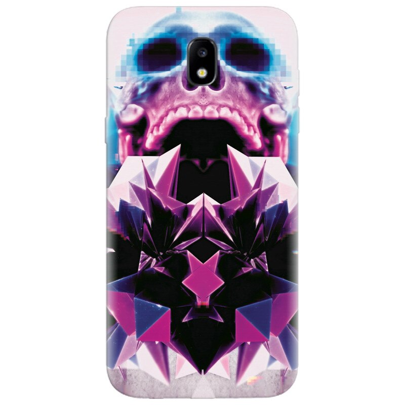 Husa silicon pentru Samsung Galaxy A7 2017, Abstract Framed Skull