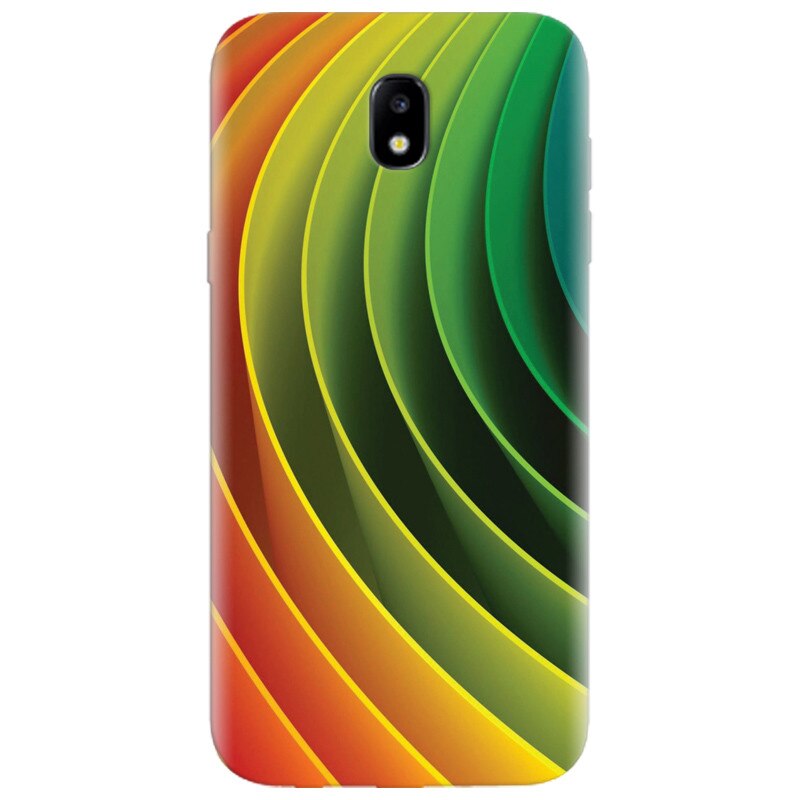 Husa silicon pentru Samsung Galaxy A7 2017, 3D Multicolor Abstract Lines