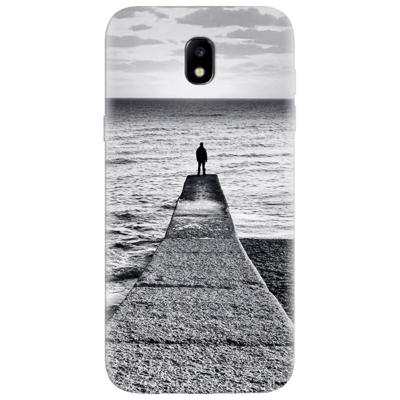 Husa silicon pentru Samsung Galaxy A7 2017, Abstract Dock Man Grey