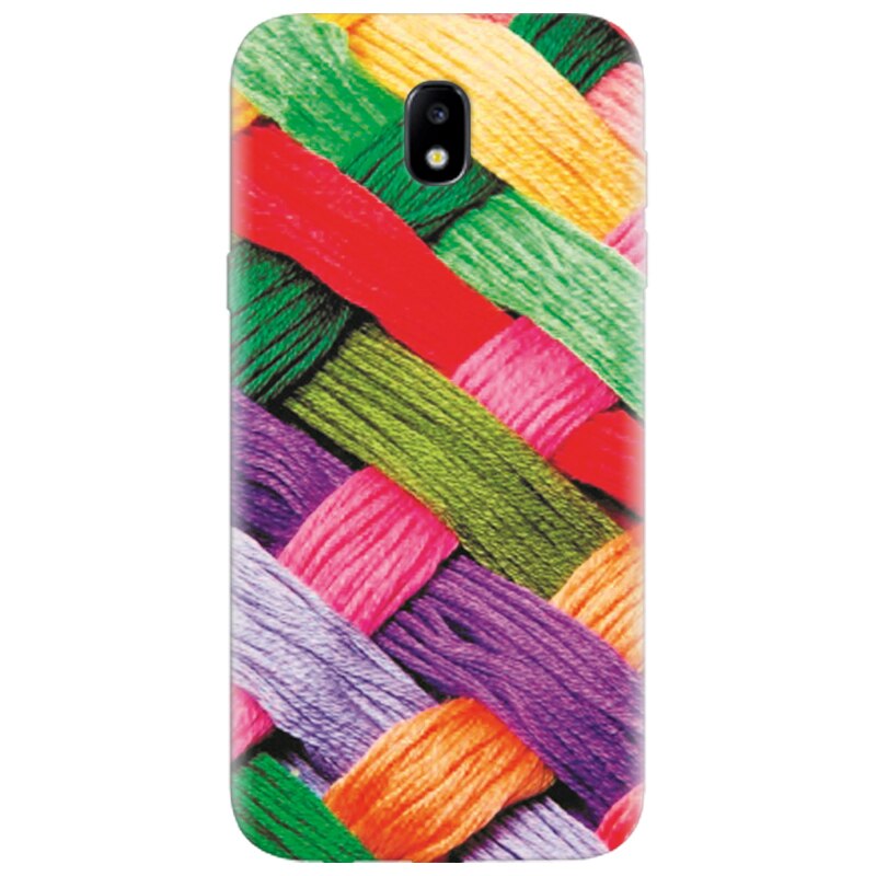 Husa silicon pentru Samsung Galaxy A7 2017, Colorful Woolen Art