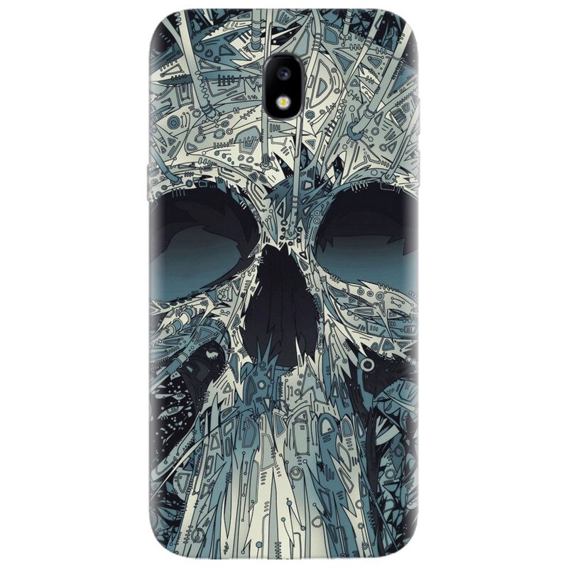 Husa silicon pentru Samsung Galaxy A7 2017, Abstract Skull Artwork Illustration
