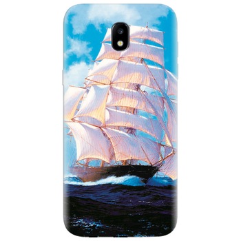 Husa silicon pentru Samsung Galaxy A7 2017, Attractive Art Of Ships Husa silicon pentru Samsung Galaxy A7 2017, Attractive Art Of Ships