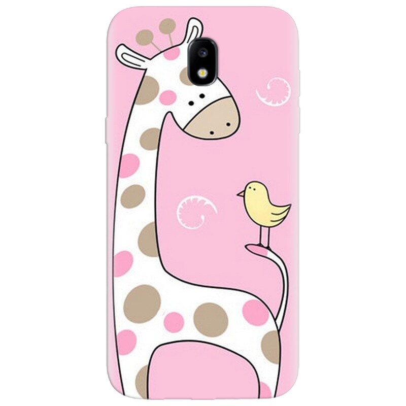 Husa silicon pentru Samsung Galaxy A7 2017, Cute Giraffe