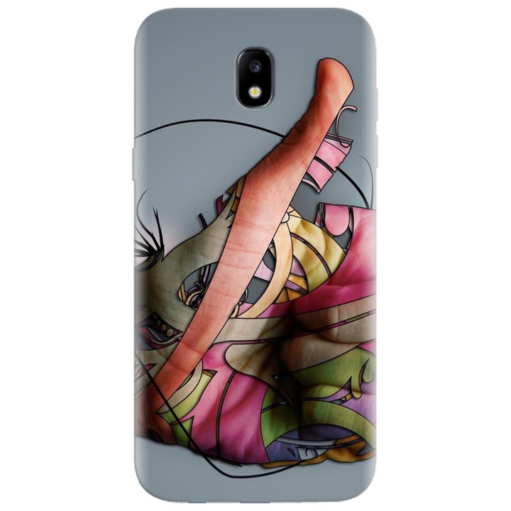 Силиконов кейс за Samsung Galaxy A7 2017, Abstract Minimalistic Hands