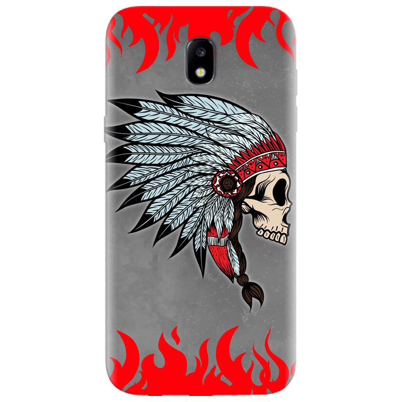 Husa silicon pentru Samsung Galaxy A7 2017, Indian Skull