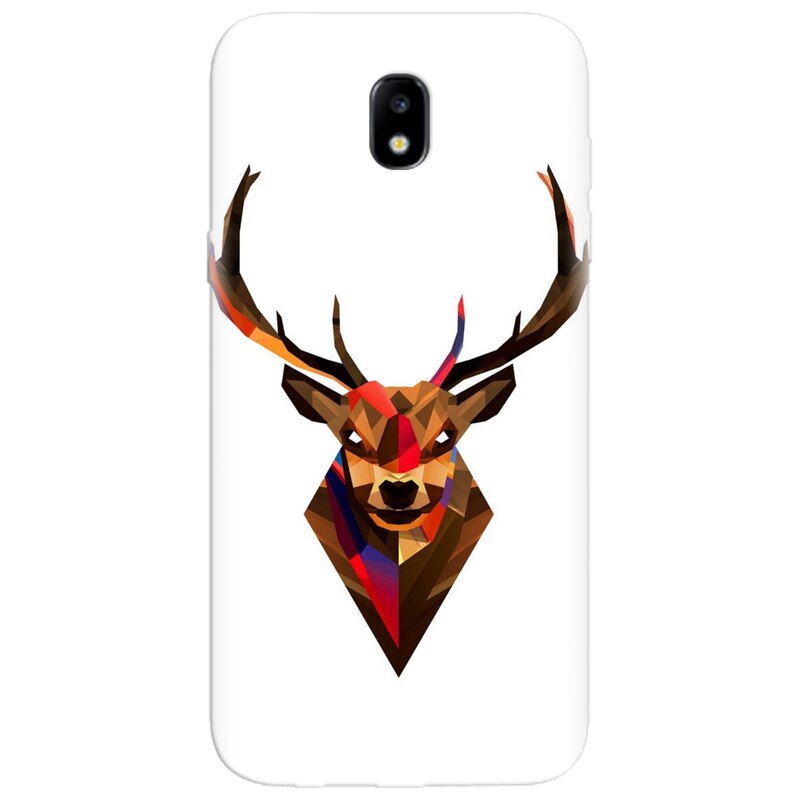 Husa silicon pentru Samsung Galaxy A7 2017, Geometric Tibetan Antelope