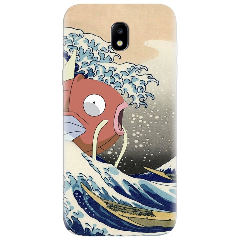 Husa silicon pentru Samsung Galaxy A7 2017, Great Wave Fish