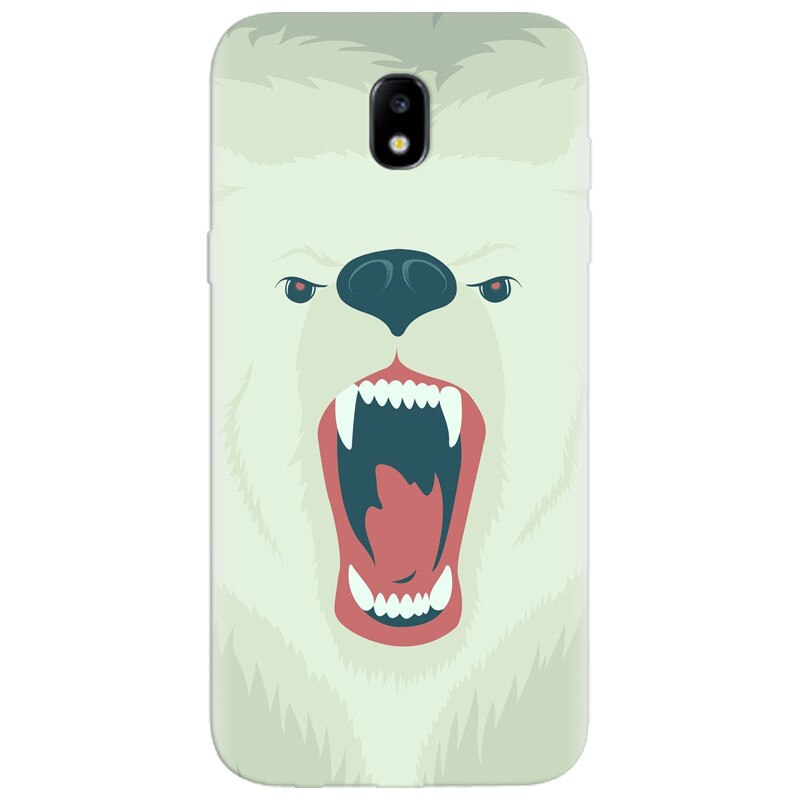 Husa silicon pentru Samsung Galaxy A7 2017, Fierce Polar Bear Winter