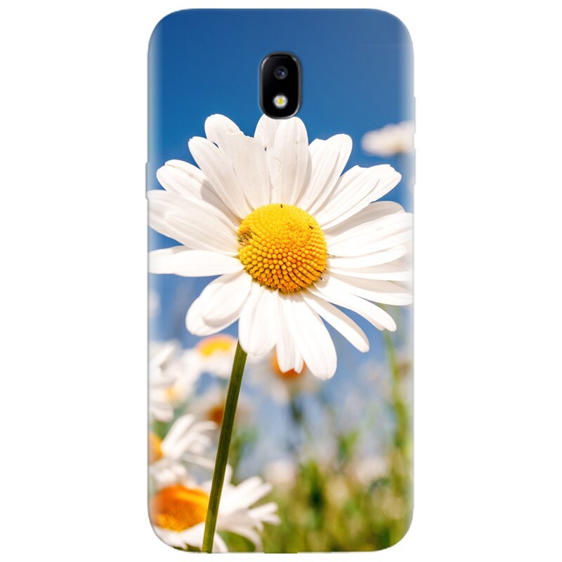 Husa silicon pentru Samsung Galaxy A7 2017, Daisies Field Flowers