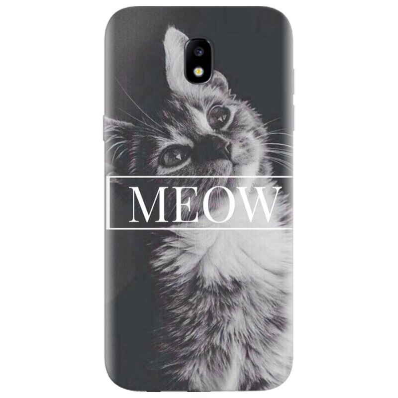Husa silicon pentru Samsung Galaxy A7 2017, Meow Cute Cat