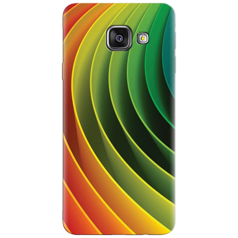 Husa silicon pentru Samsung Galaxy A7 2016, 3D Multicolor Abstract Lines