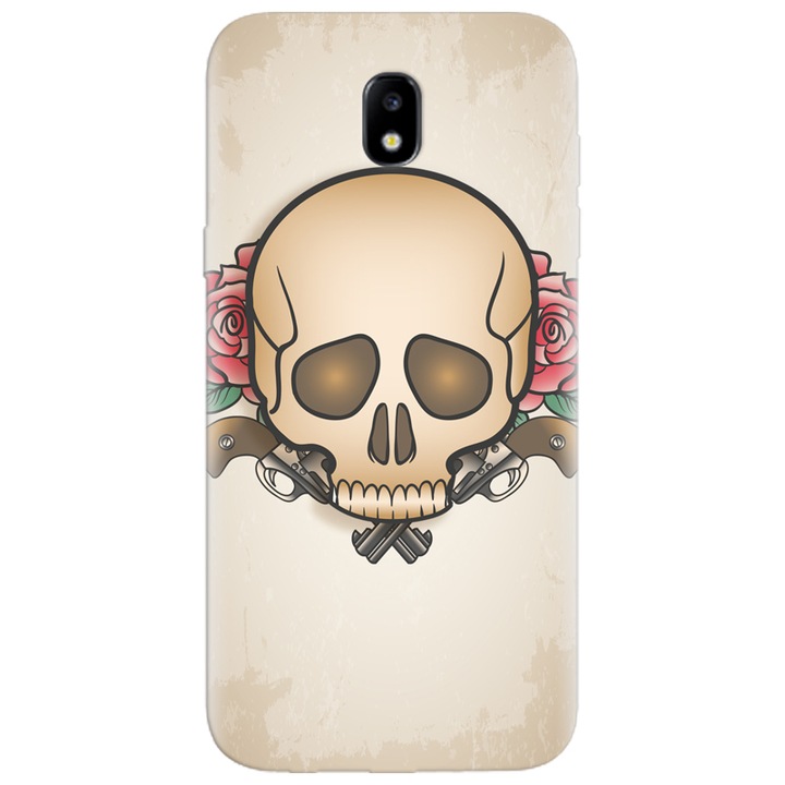 Силиконов кейс за Samsung Galaxy A7 2017, Skulls And Roses