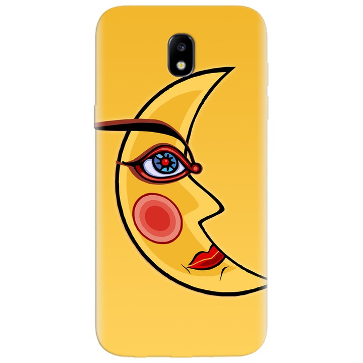Силиконов кейс за Samsung Galaxy A7 2017, Yellow Moon