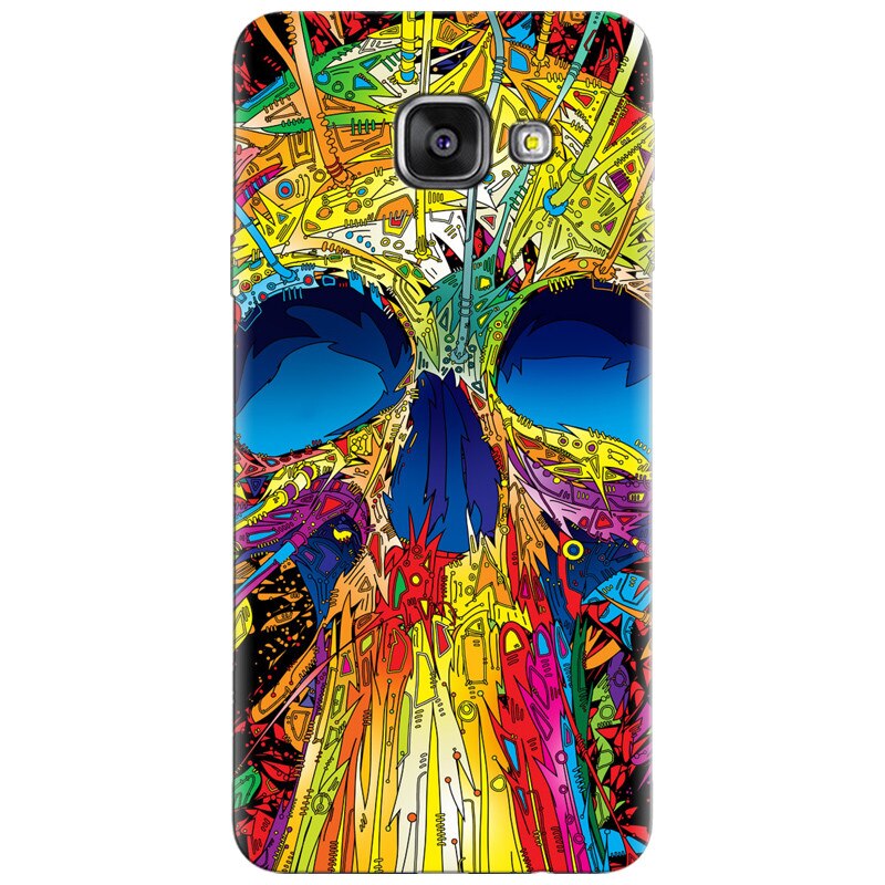 Husa silicon pentru Samsung Galaxy A7 2016, Abstract Multicolored Skull