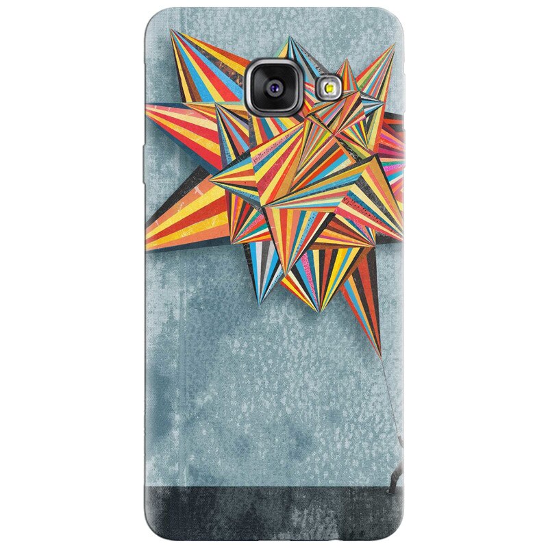 Husa silicon pentru Samsung Galaxy A7 2016, Abstract Colorful Balloon Triangles