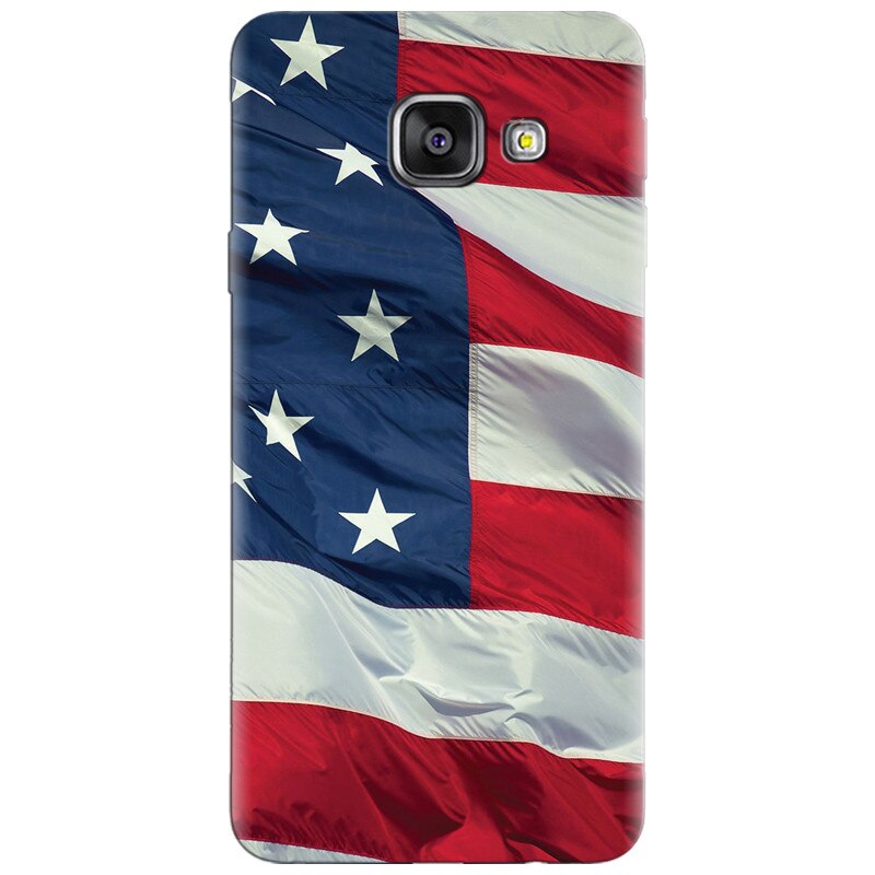 Husa silicon pentru Samsung Galaxy A7 2016, American Flag Illustration