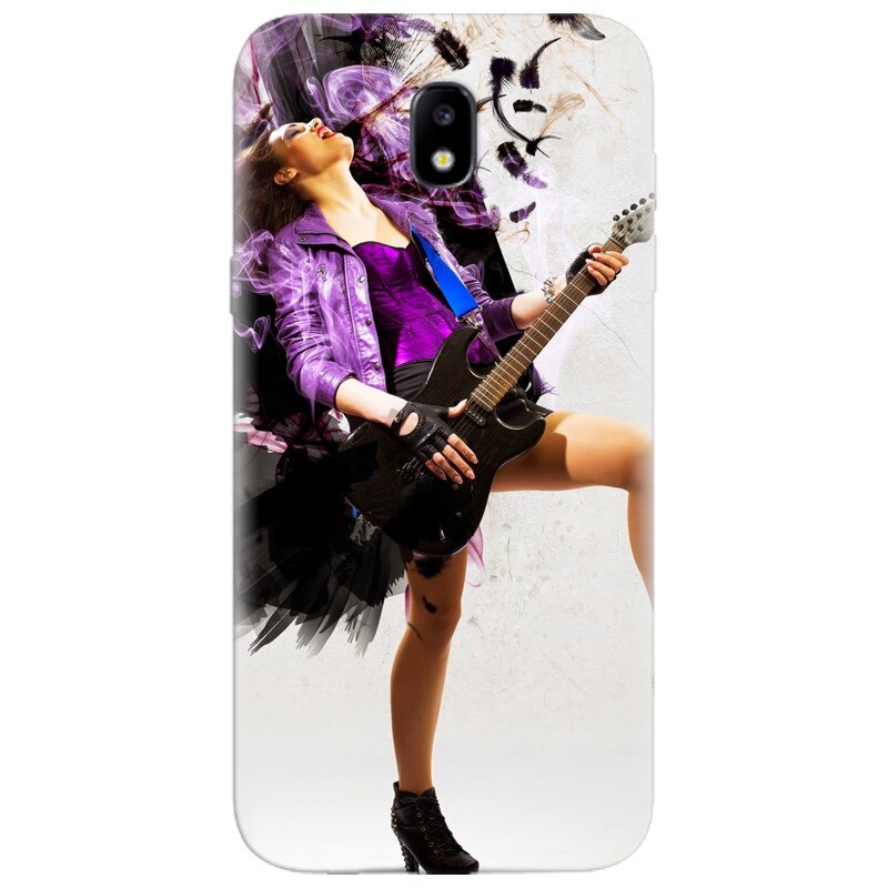 Husa silicon pentru Samsung Galaxy A7 2017, Rock Music Girl