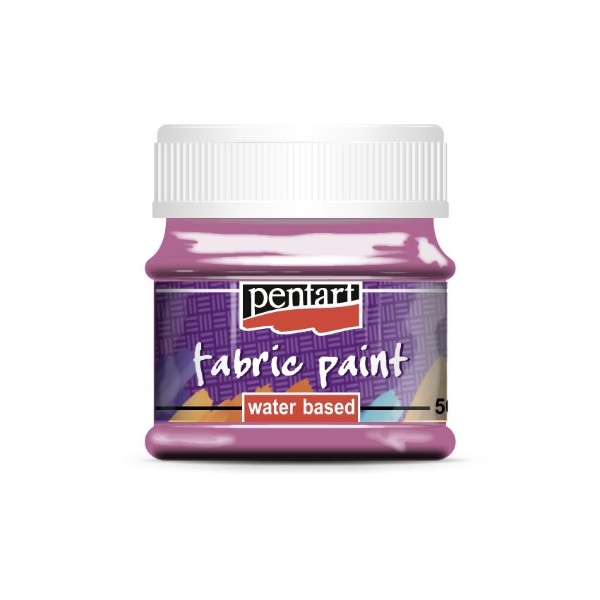 Vopsea pentru textile pe baza de apa Pentart - zmeura, 50 ml