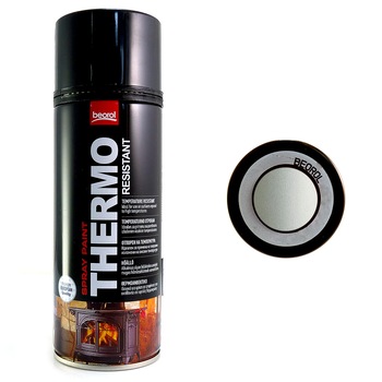 Vopsea spray acrilic rezistent la temperatura 600 grade, argintiu-Silver Alluminio 400ml Vopsea spray acrilic rezistent la temperatura 600 grade, argintiu-Silver Alluminio 400ml