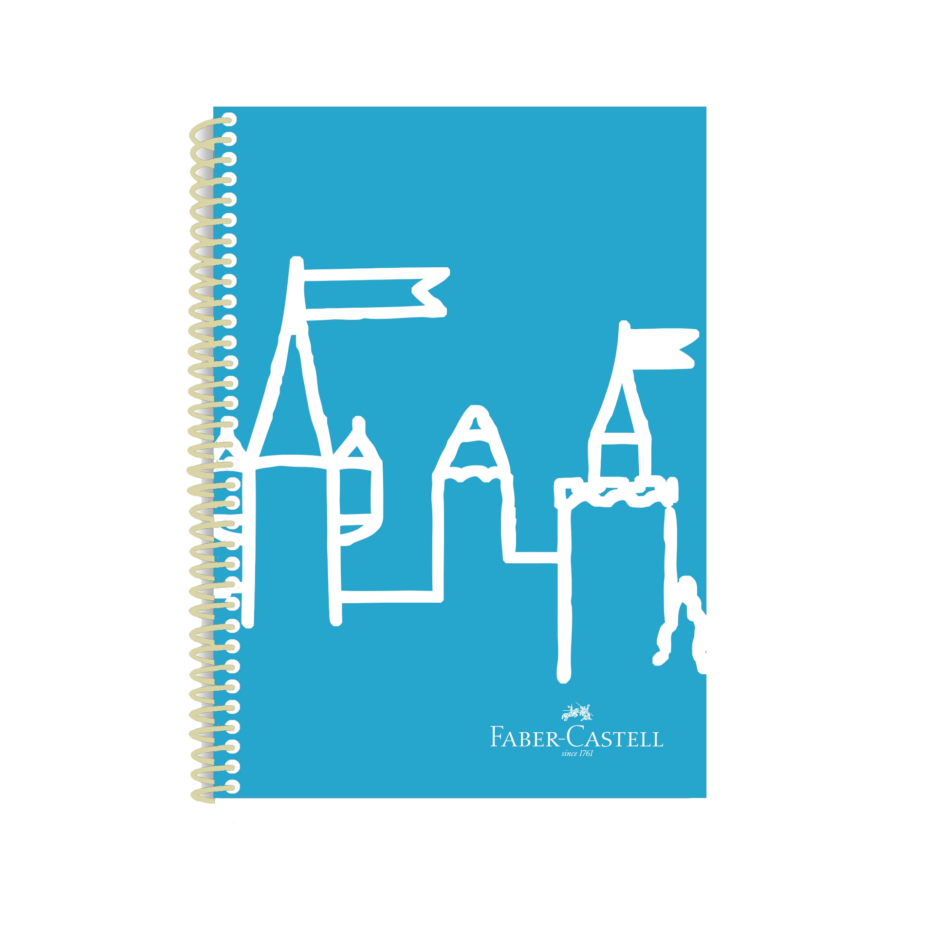 Caiet spira Faber-Castell, A4, 80F, Dr Coperta PP, Albastru