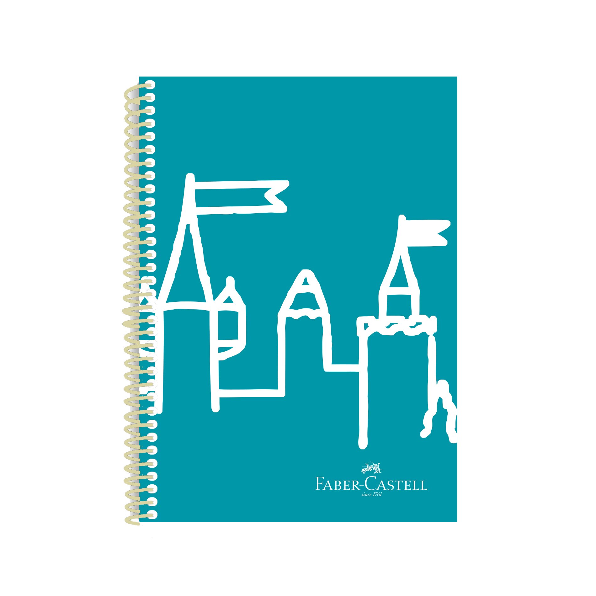 Caiet spira Faber-Castell, A4, 80F, Ar Coperta PP, Verde